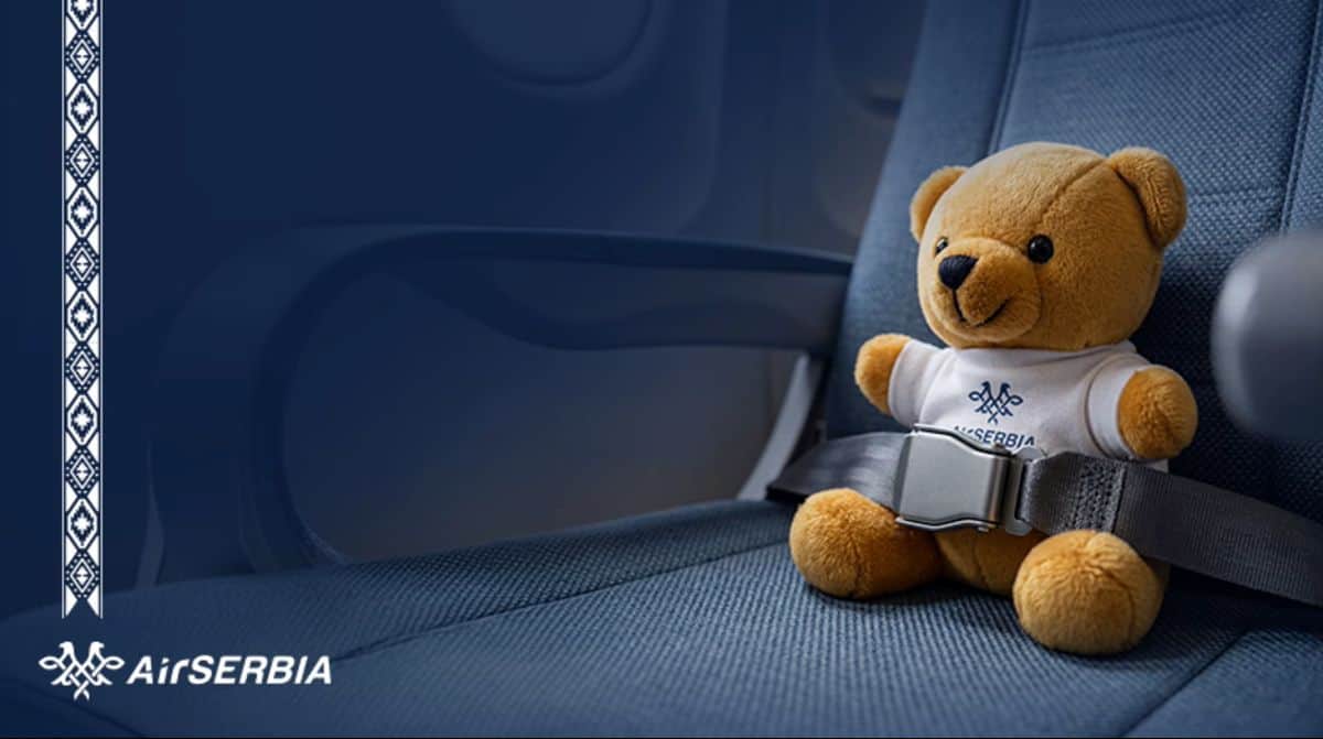 Air Serbia Introduces Cuddly Teddy Bears for Infants, Redefining Family Travel Experience