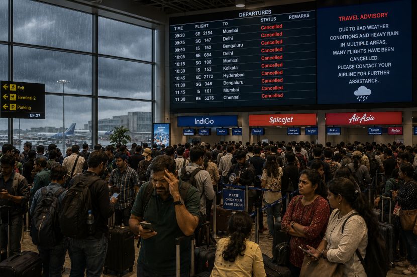 Weather Disruptions Lead to Flight Cancellations and Delays for Travelers in India and Malaysia
