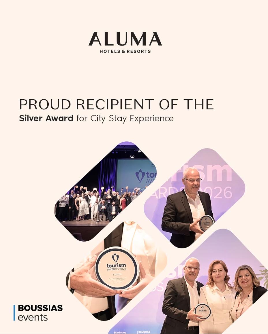 Aluma Hotels & Resorts Celebrates Silver Award Win at 2026 Tourism Awards for Its Impact on Athens Hospitality