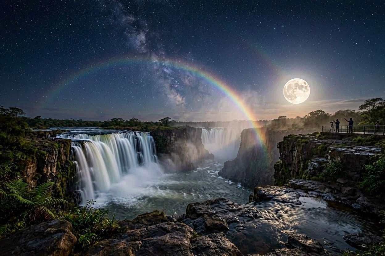 Witness the Enchantment of the Victoria Falls Moonbow: A Nighttime Marvel for Travelers