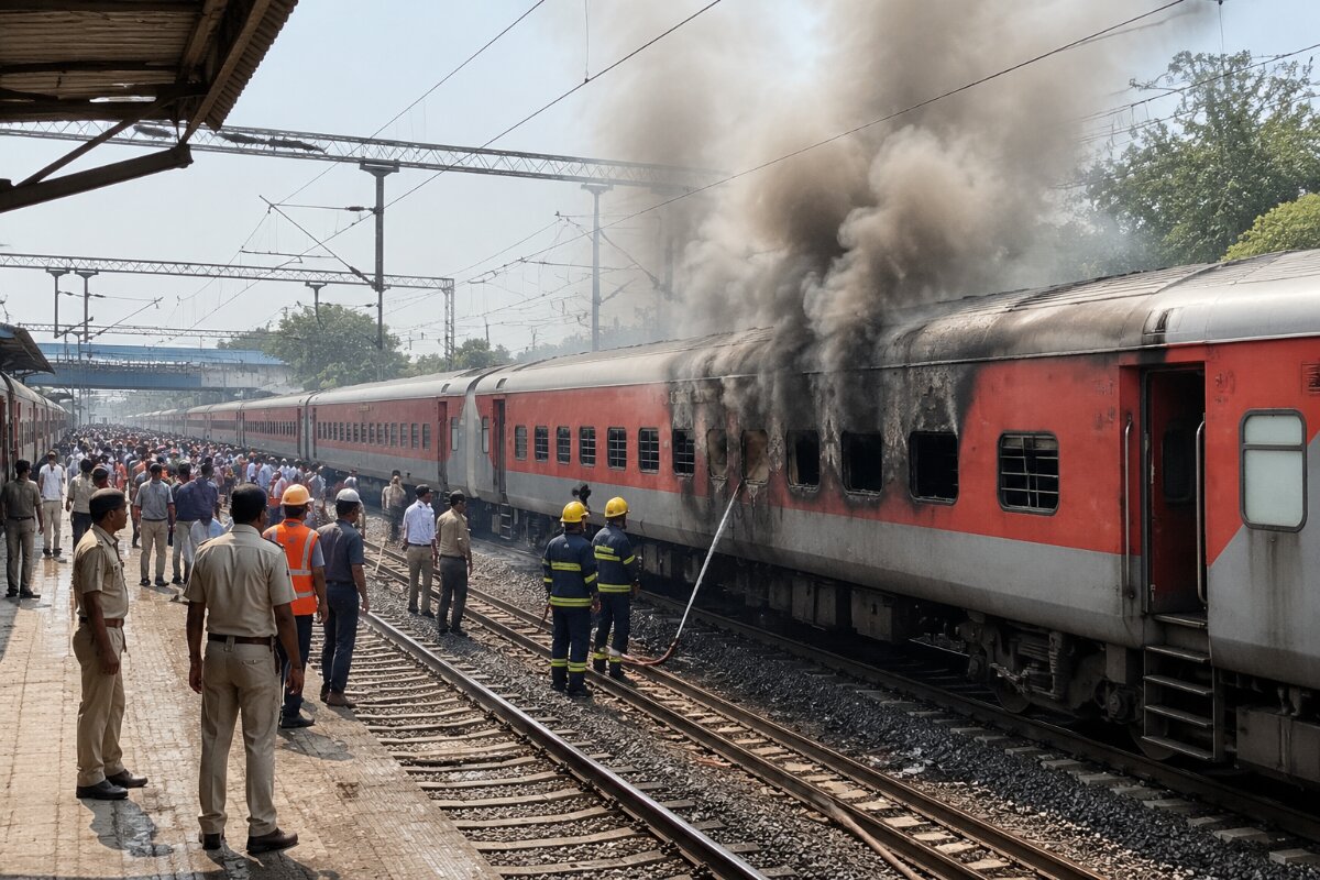 Major Fire Disrupts Travel on Trivandrum-Delhi Rajdhani Express Near Ratlam