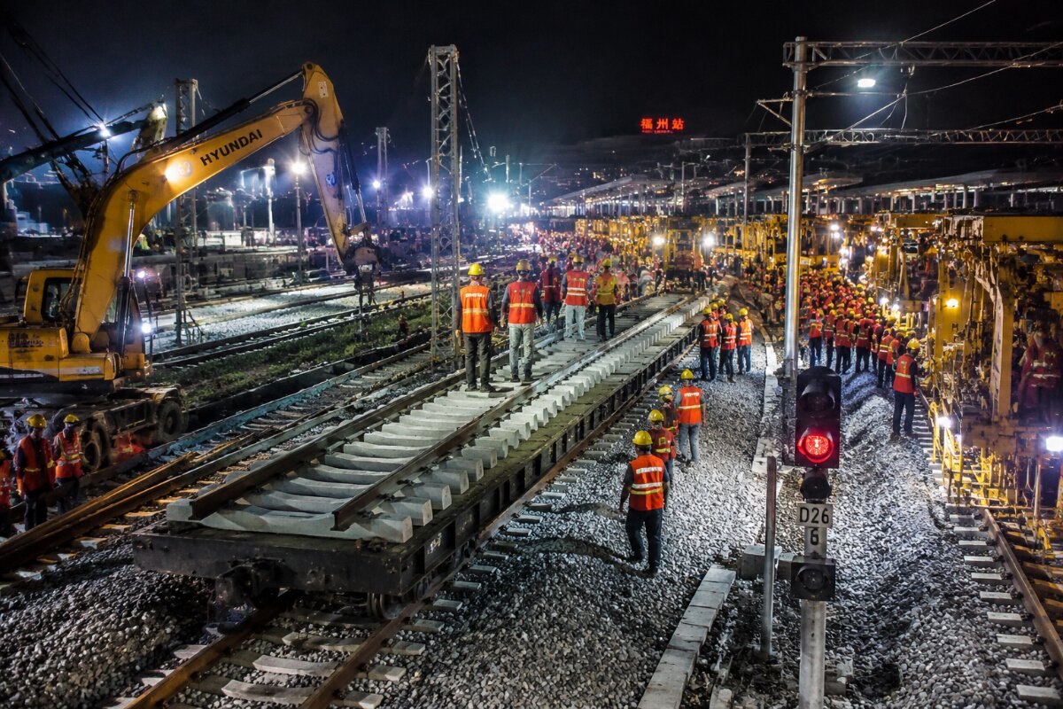 China Completes Record Railway Upgrade in Nine Hours Enhancing Connectivity and High-Speed Rail Network