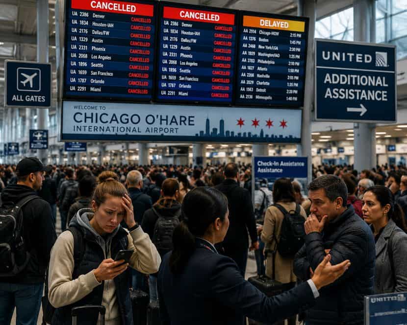 Significant Flight Disruptions at Milwaukee Mitchell International Airport and Major U.S. Hubs