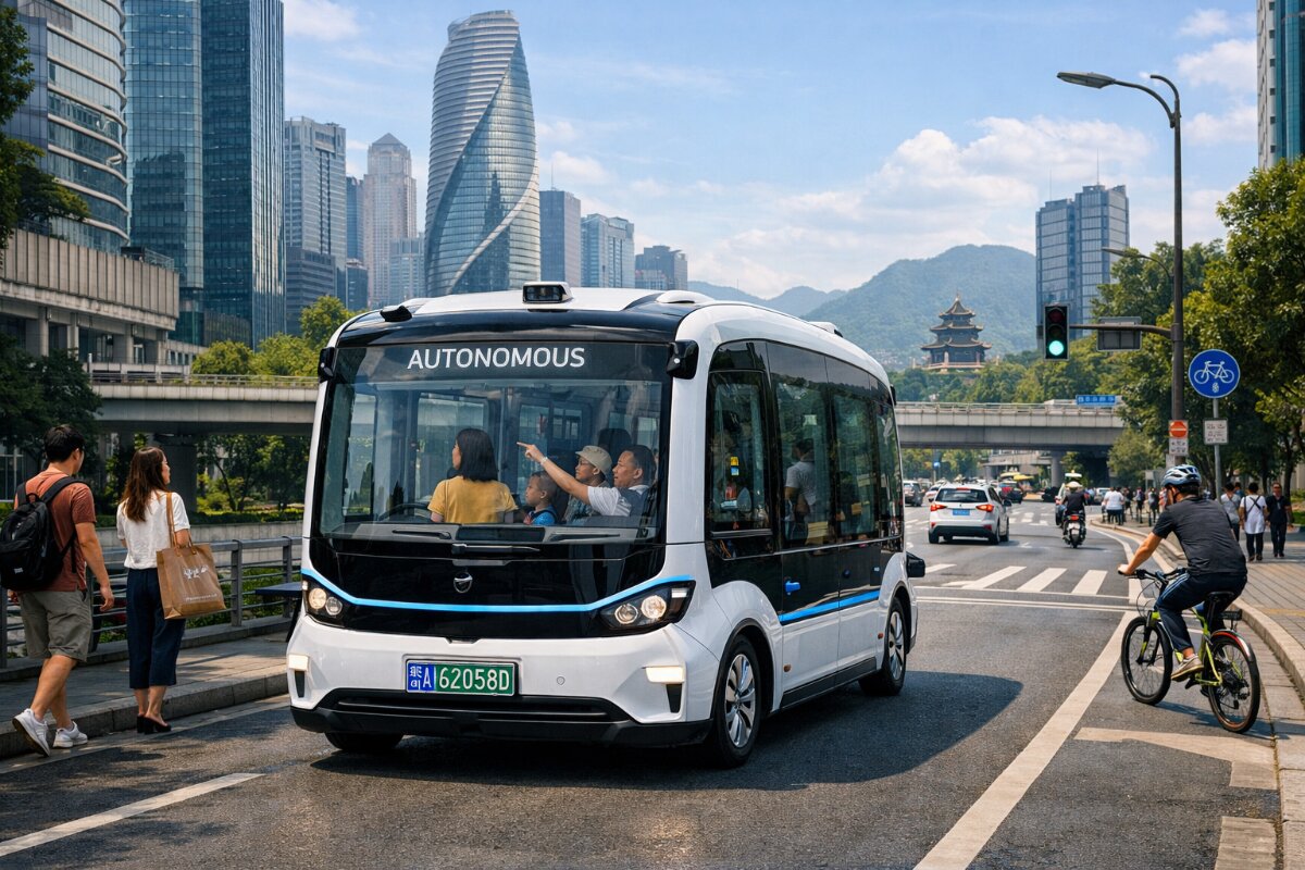 Explore Guiyang with China’s Driverless Electric Minibus: A Sustainable Travel Experience