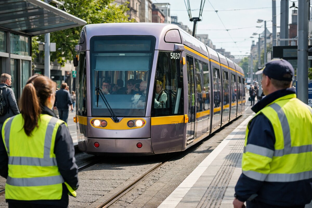 Luas Tram 5037 Makes Comeback on Dublin’s Green Line After Restoration