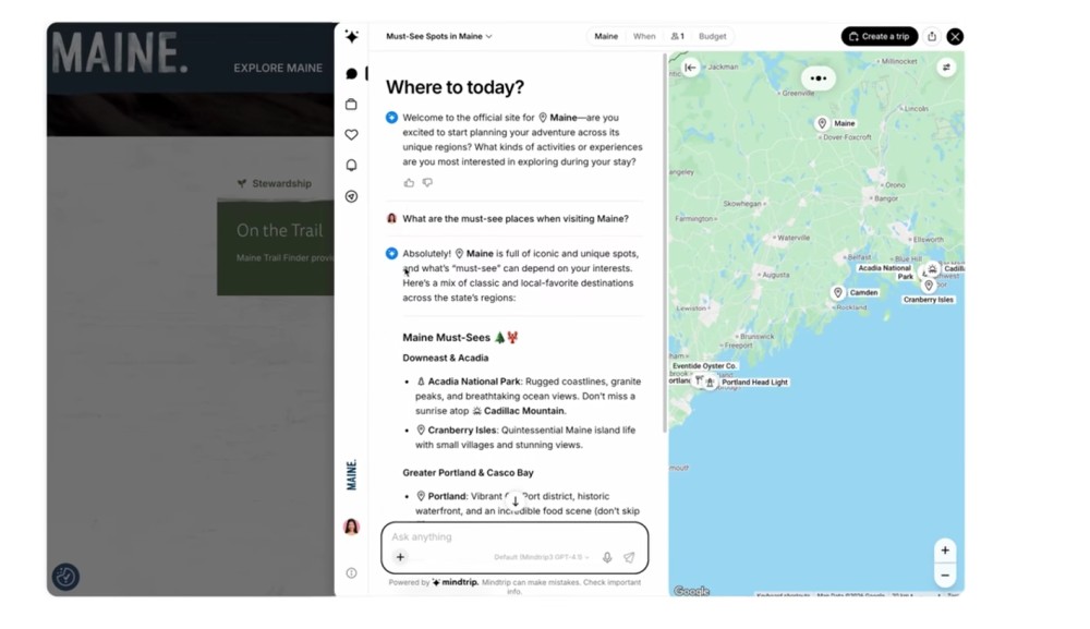 Mindtrip and Maine Office of Tourism Team Up for Eco-Friendly Travel Experiences