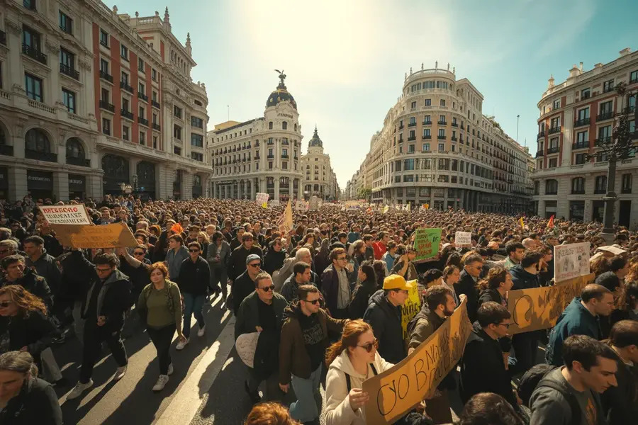 Madrid Takes a Stand: Citizens Protest Housing Crisis Amid Tourism Boom