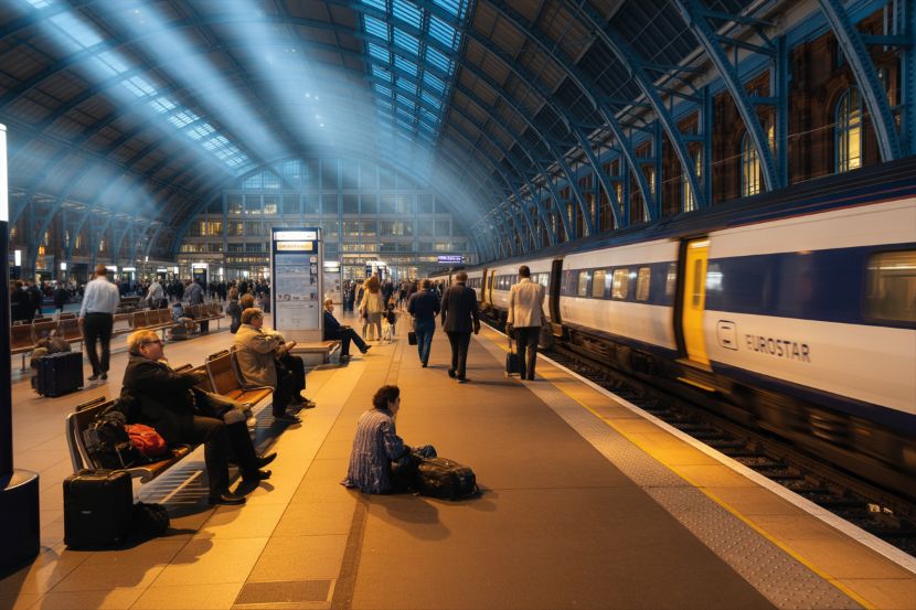 Heatwave Chaos at London St Pancras: Train Delays and Passenger Struggles