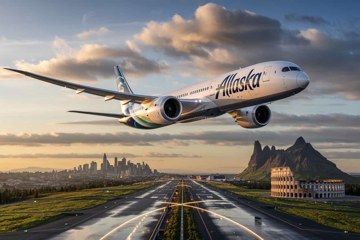 Alaska Airlines Expands Global Reach with New Seattle-Rome Flight Route