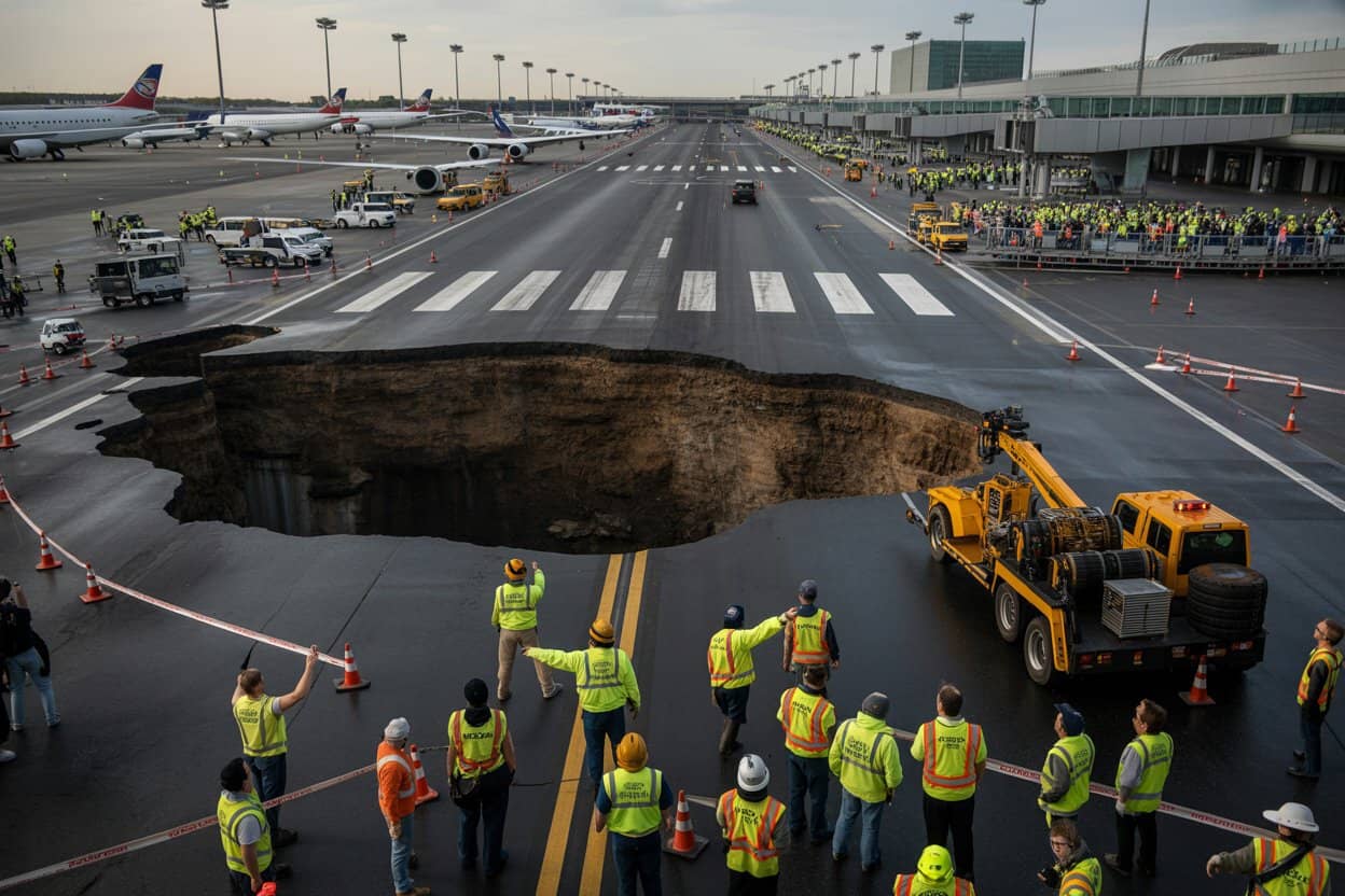 LaGuardia Airport Faces Disturbing Sinkhole Shutdown, Triggering Major Travel Delays