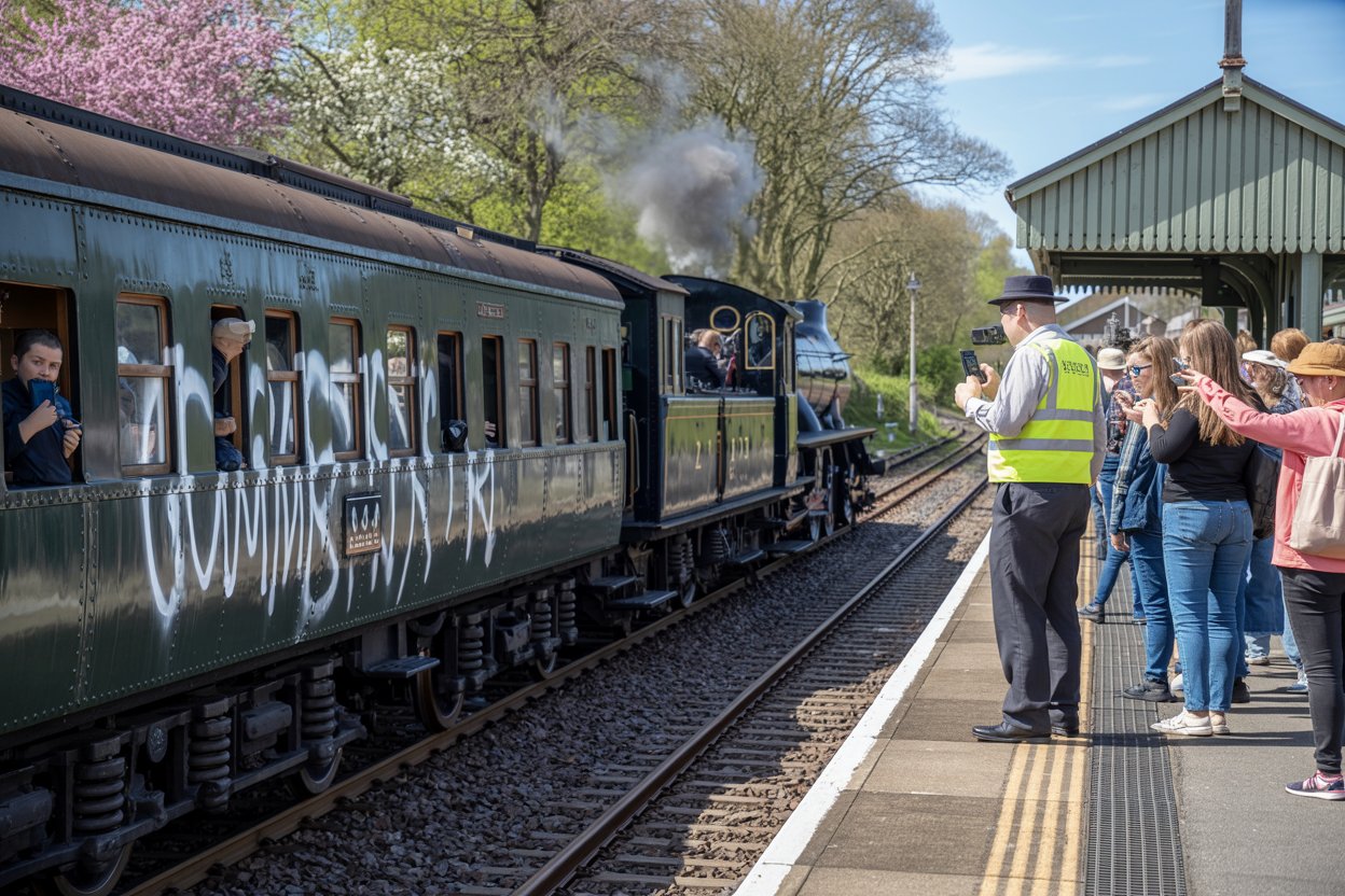 Vandalism Shocks Visitors: East Lancashire Railway Faces Graffiti Attack During May Bank Holiday