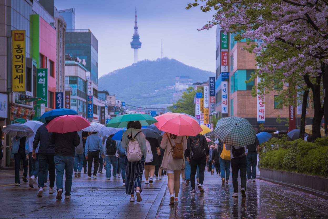 Spring Weather Brings Excitement for Travelers in Seoul, South Korea
