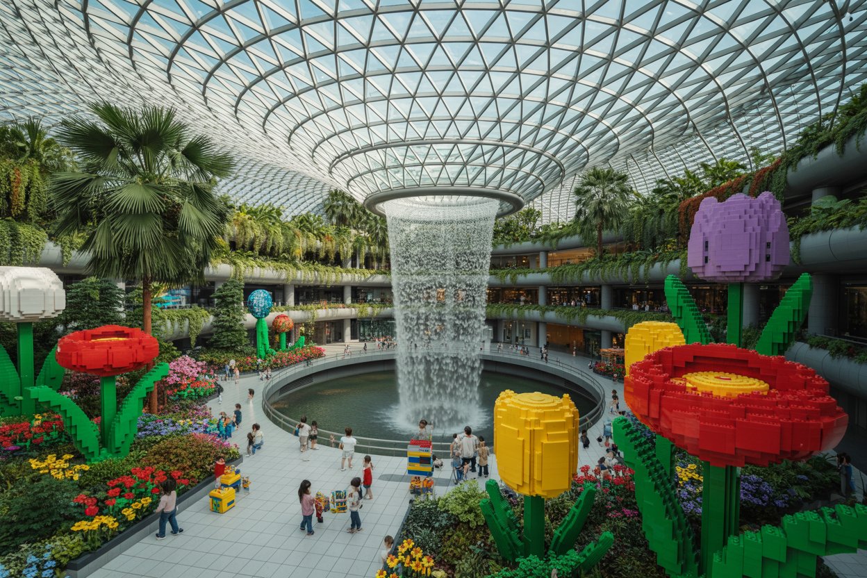 Singapore’s Jewel Changi Airport Unveils Southeast Asia’s Largest LEGO Botanicals Wonderland