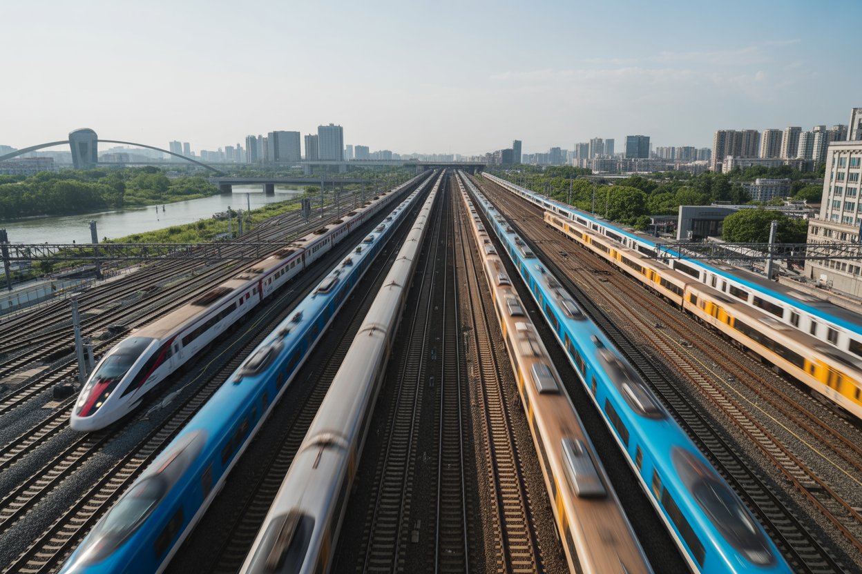 Explore the Vibrant Southern Approach to Hangzhou East Railway Station: A Railfan’s Paradise