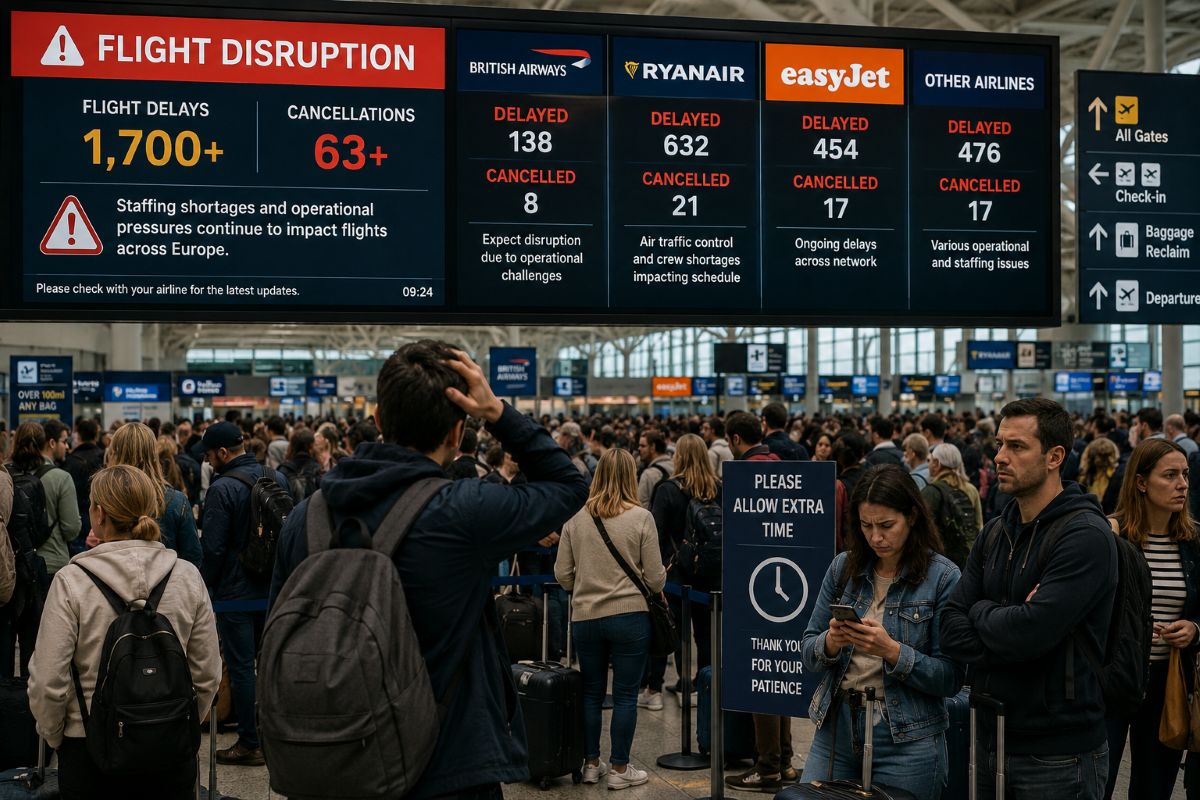 Travel Chaos Strikes Europe: British Airways, Ryanair, EasyJet, and More Account for Flight Delays and Cancellations