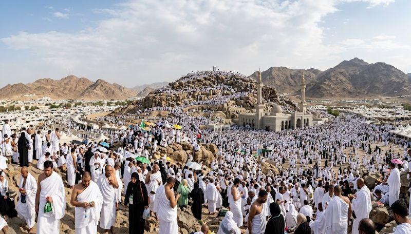A Historic Hajj Pilgrimage: 1.8 Million Souls Gather at Mount Arafat