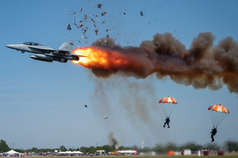Mid-Air Collision During Gunfighter Skies Air Show Leaves Audience Stunned in Idaho