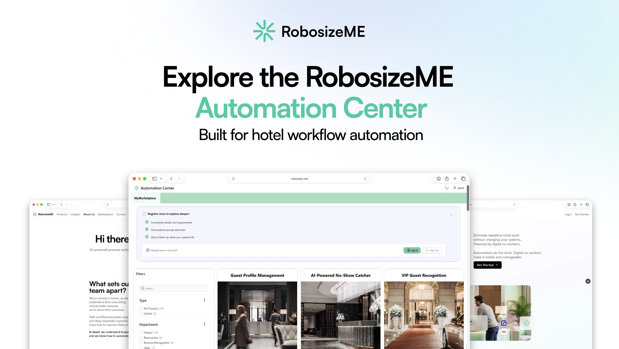 RobosizeME Launches Game-Changing Automation Center for Hotels