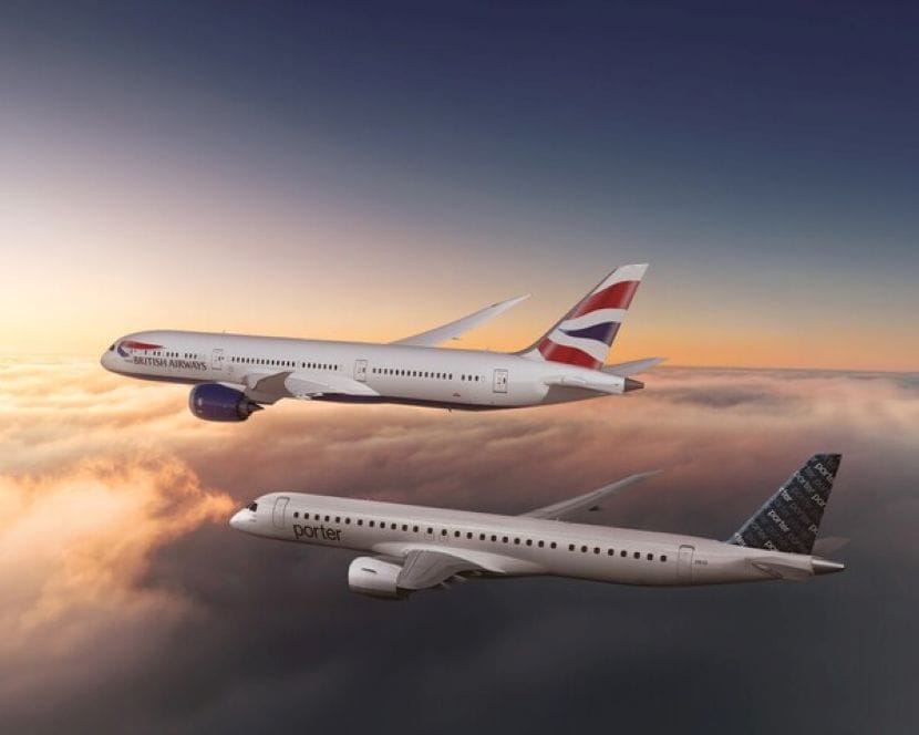 UK travellers gain direct access to seventeen Canadian cities in landmark British Airways–Porter Airlines partnership