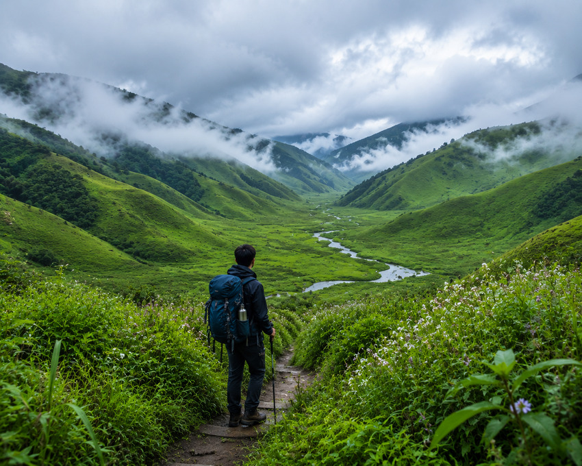Explore India’s Hidden Green Paradises: Monsoon Treks of Dzukou Valley, Kudremukh, Sandakphu, Rajmachi Fort, and Chembra Peak