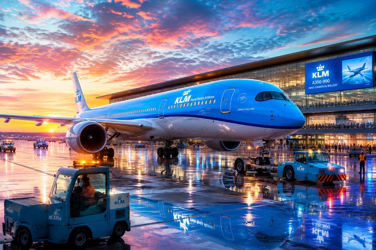 KLM A350-900 to Begin Service in September on Long-Haul Routes, but Business Class Approval Is Delayed Due to Certification Issues