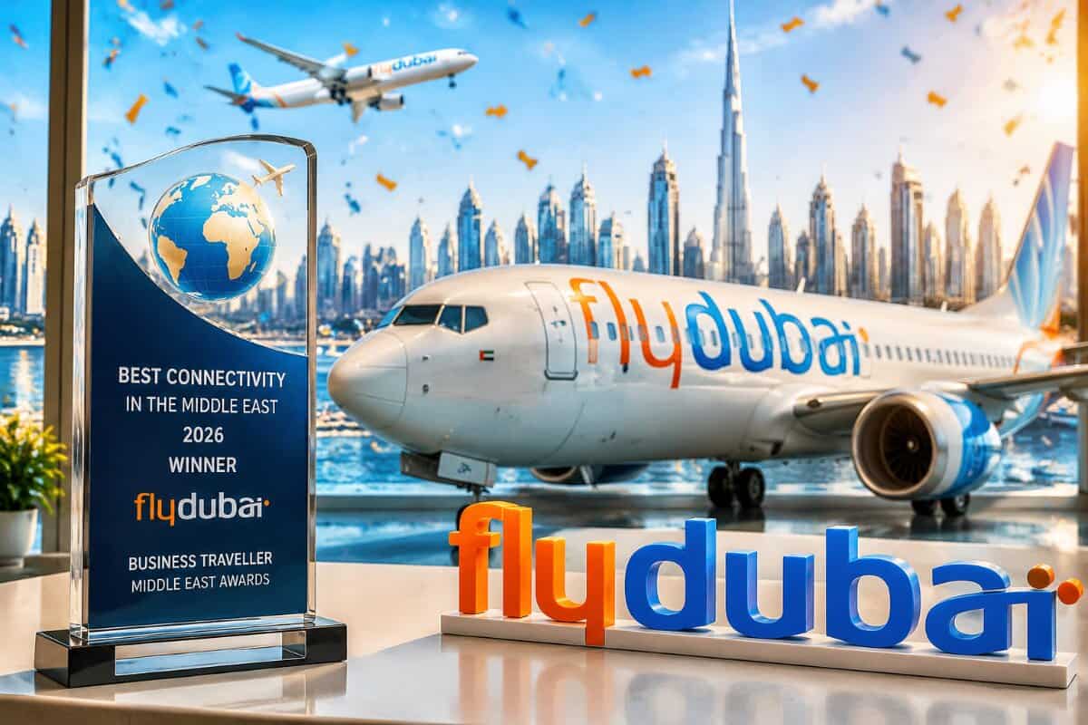 Flydubai Secures Third Consecutive Best Connectivity Award in the Middle East