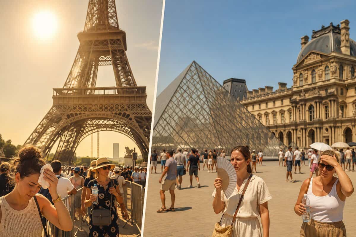 Paris Faces New Travel Challenges Amidst Heatwave: Closures at Eiffel Tower and Louvre