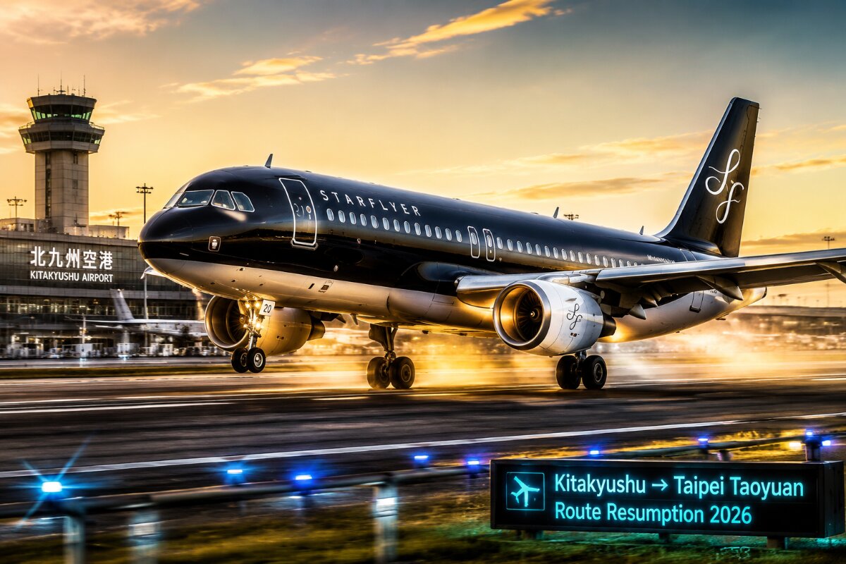 Star Flyer Reintroduces Kitakyushu–Taipei Taoyuan Route Starting September 2026