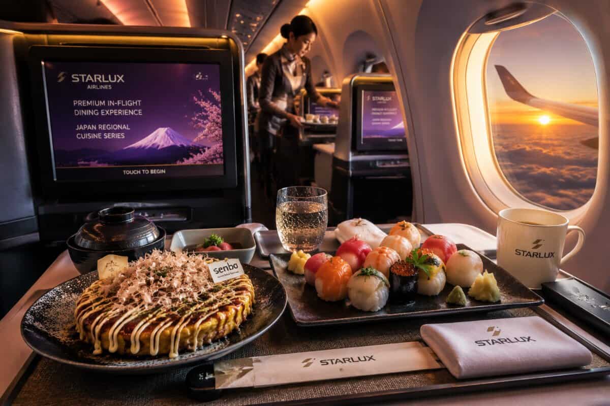Starlux Airlines Unveils Exquisite In-Flight Dining Experience Featuring Authentic Okonomiyaki and Temari Sushi Starting July 2026