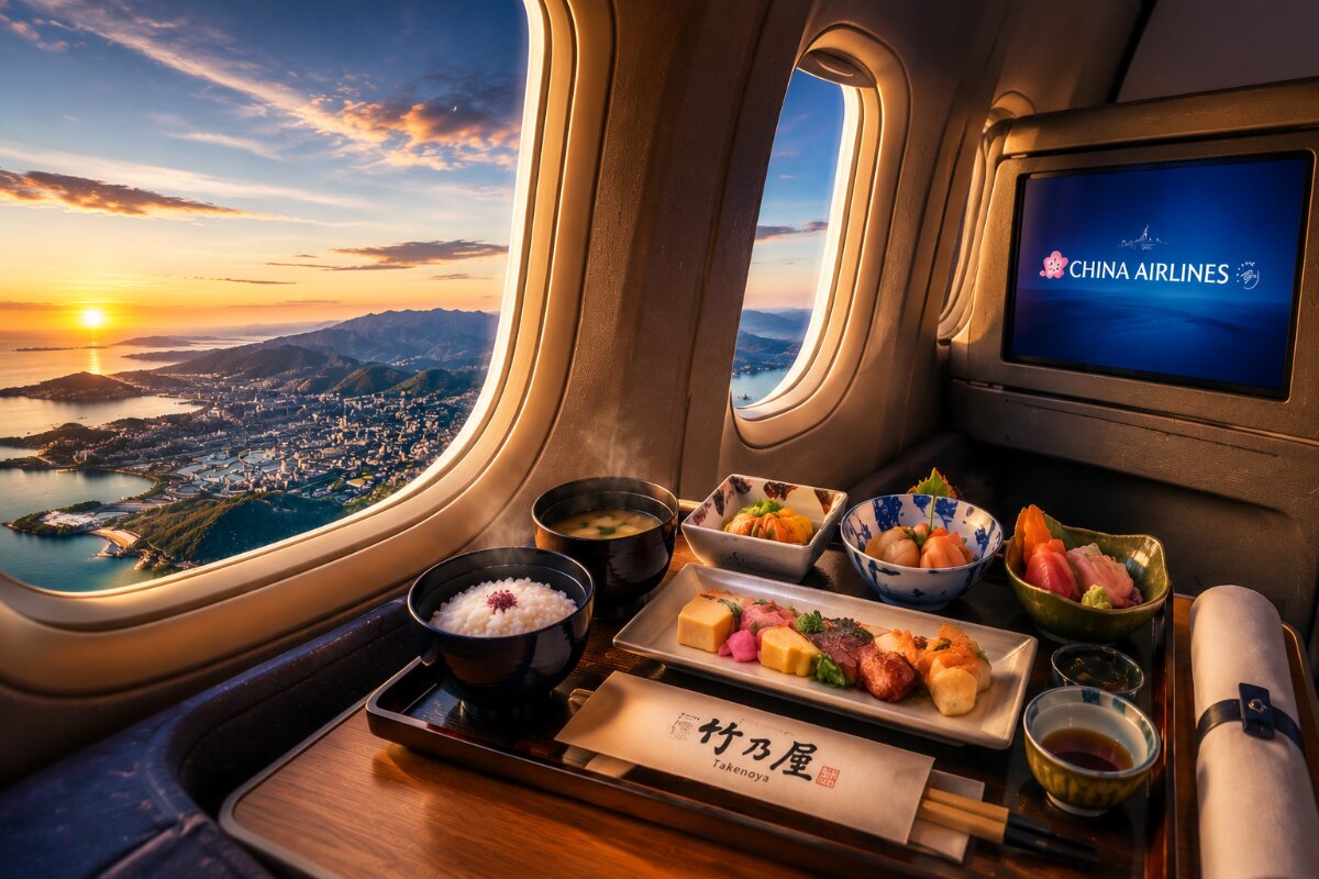 China Airlines Debuts Seasonal Takenoya Menu for Fukuoka Flights