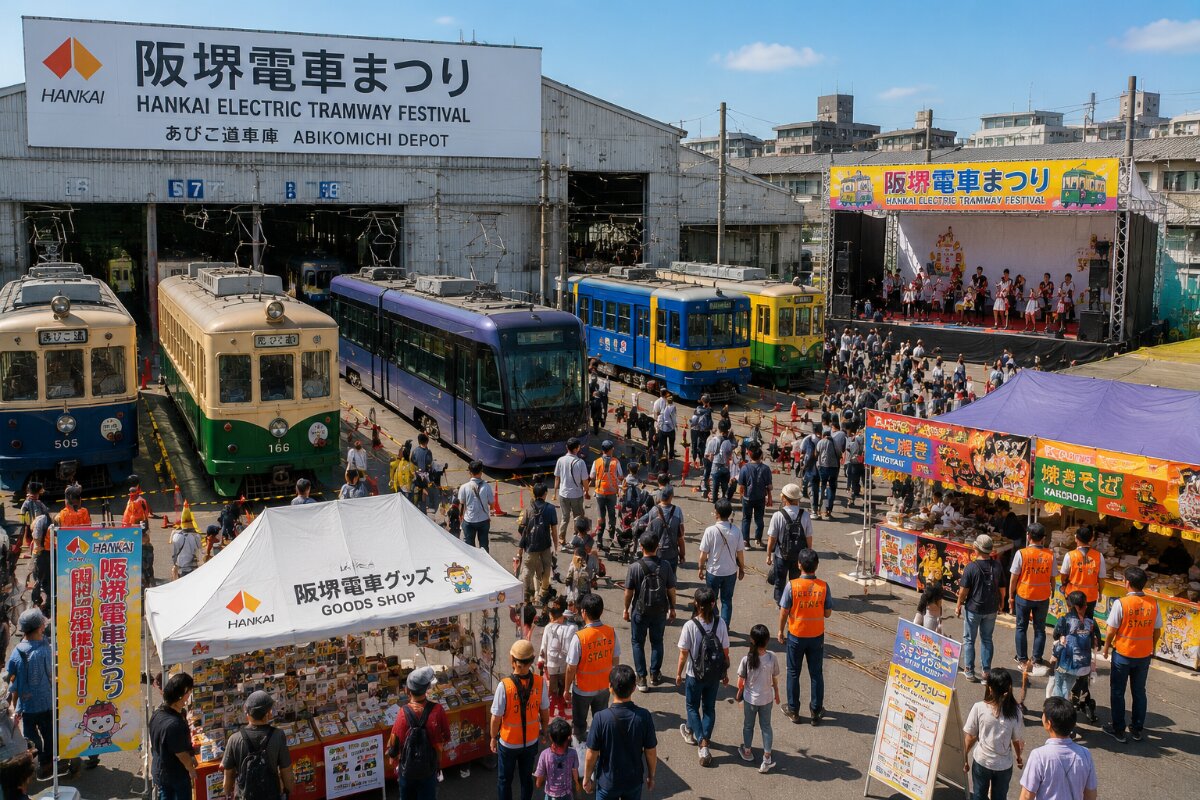 Discover the 28th Hankai Electric Tramway Festival at Abikomichi Depot in Osaka