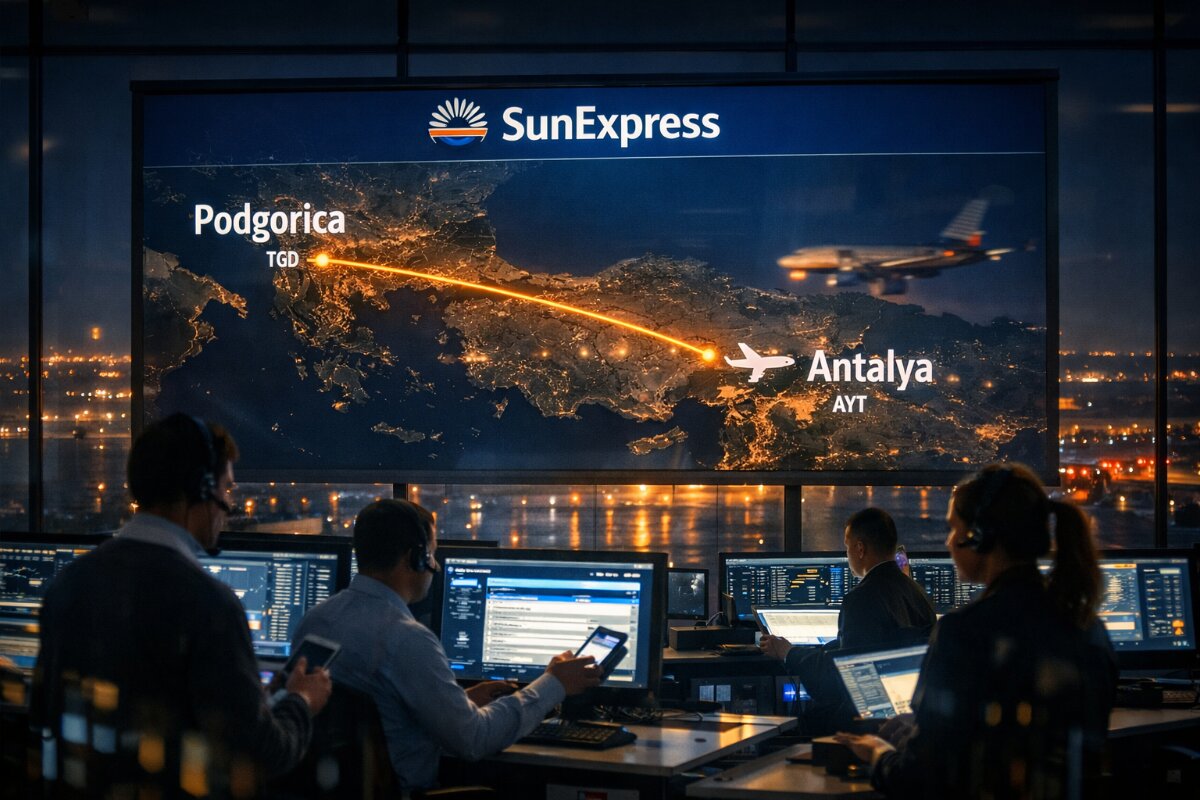 SunExpress launches Podgorica–Antalya flights with three weekly services, strengthening direct air connectivity between Montenegro and Türkiye from summer 2026