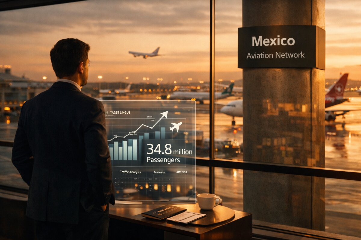 Mexico air travel reaches 34.8 million passengers amid steady aviation growth