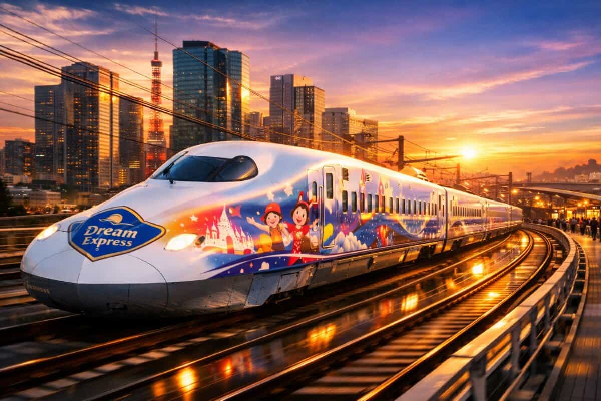 Japan Started Disney Shinkansen Service with a Themed N700A Bullet Train Celebrating Tokyo DisneySea Anniversary