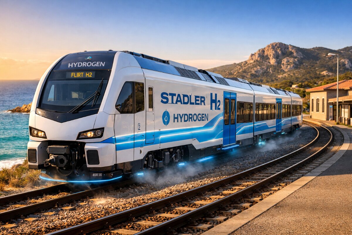 Revolutionizing Rail: Switzerland Introduces World’s First Narrow-Gauge Hydrogen Train for Sardinia