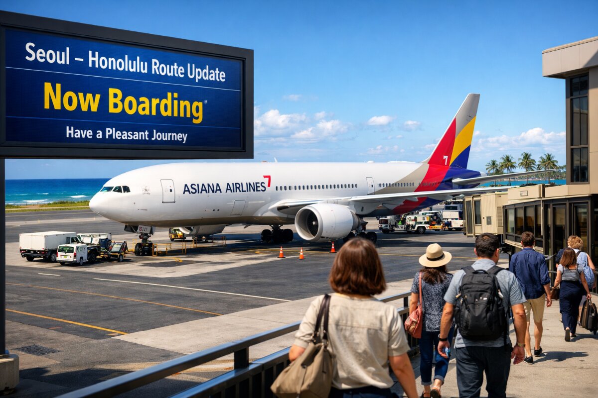 Asiana Airlines Halts Honolulu Route in Light of Korean Air Merger