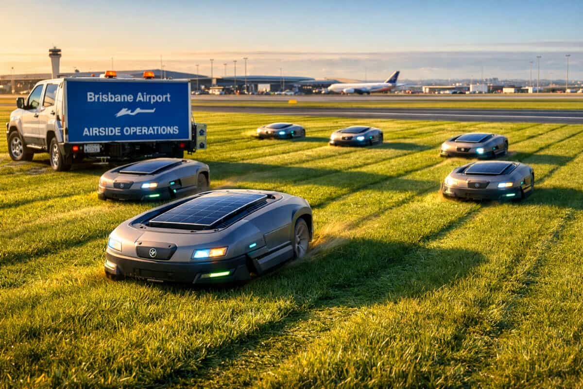 Brisbane Airport Pioneers Robotic Mowers in Australia