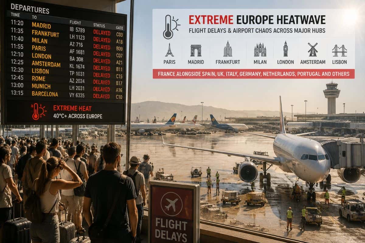 France Joins Other European Nations in Battling Heatwave-Induced Airport Chaos