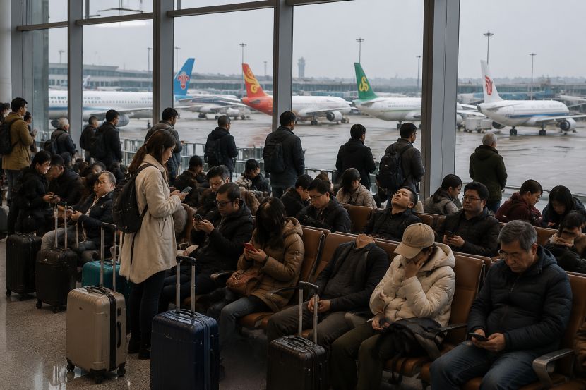 Travellers Grounded at Harbin Taiping International Airport, Affecting, Beijing, Shanghai and Chengdu as Air China, China Eastern, Hainan Airlines and Spring Airlines Face 56 Flight Delays and 9 Cancellations Across China