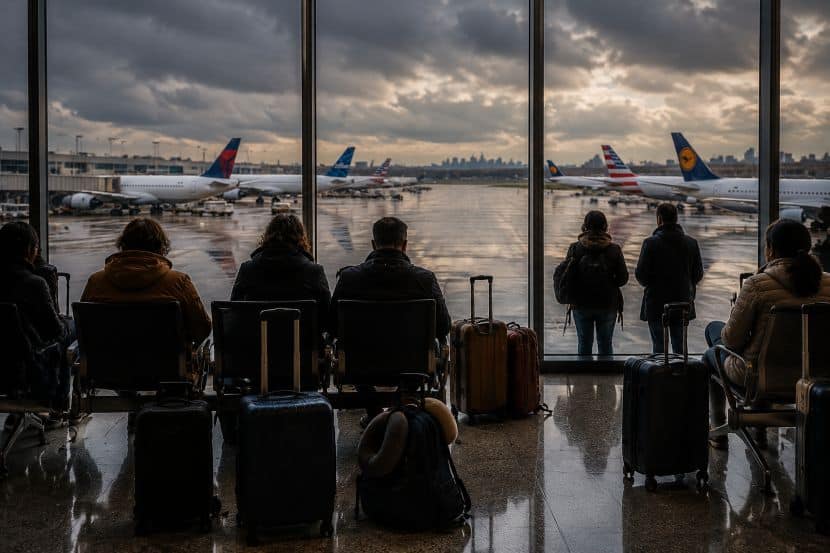 Travel Disruptions at JFK: Delayed Flights Affecting Passengers from Around the World