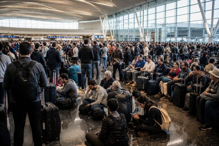 Passengers Left Stranded at Los Angeles International Airport as American Airlines, Delta Air Lines, United Airlines, Southwest Airlines and Air Canada Face 198 Delays and 10 Cancellations Impacting New York, Chicago, Miami, London, Tokyo and Major US Routes