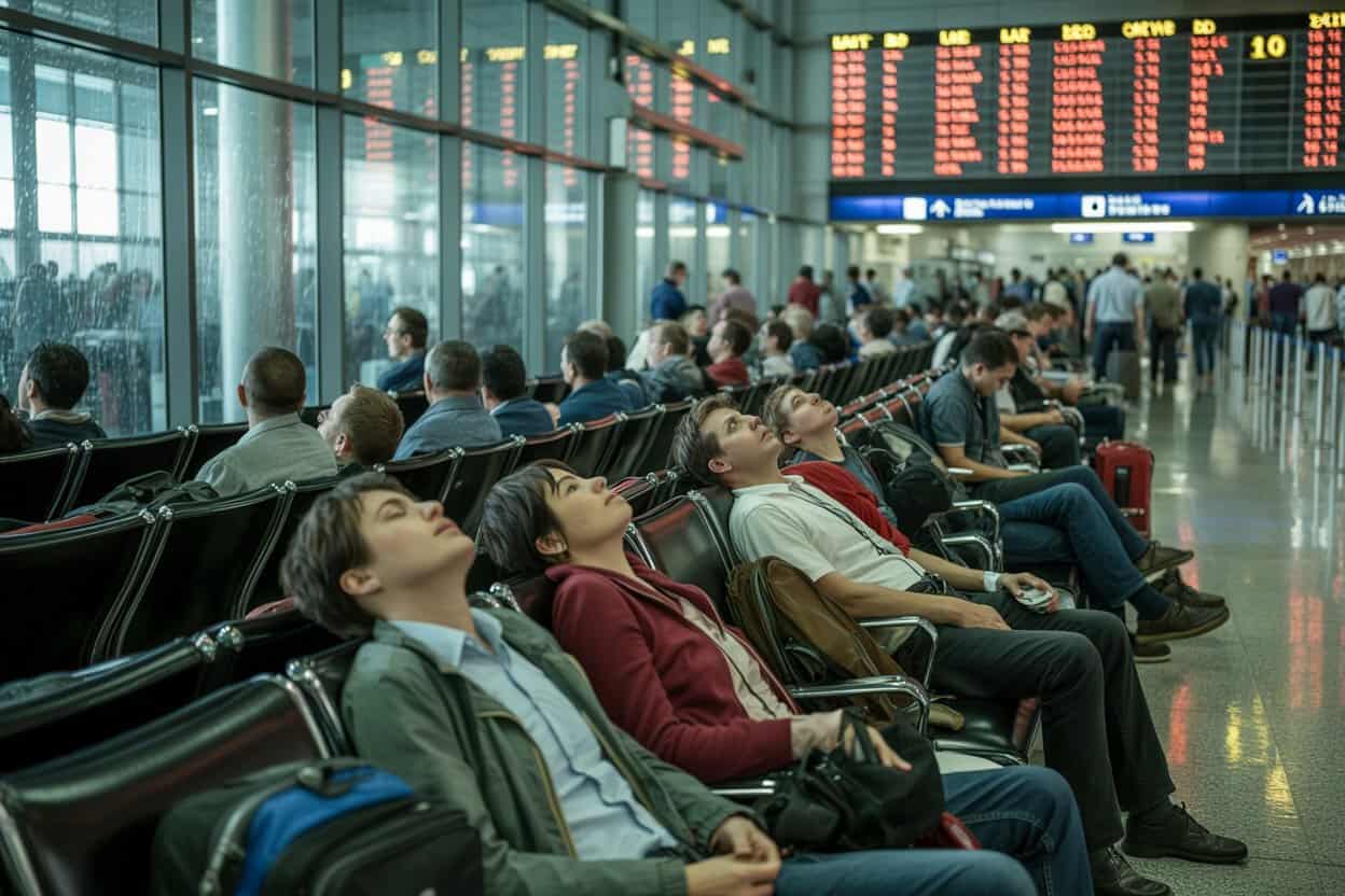 Travelers Stranded at Oslo Gardermoen Airport as 104 Flights Are Delayed and 15 Canceled, Disrupting SAS, Norwegian, KLM, Lufthansa, Air France, and More Across Domestic and International Routes to Bergen, Trondheim, Stavanger, Copenhagen, Stockholm, London, Amsterdam, Frankfurt, and Paris
