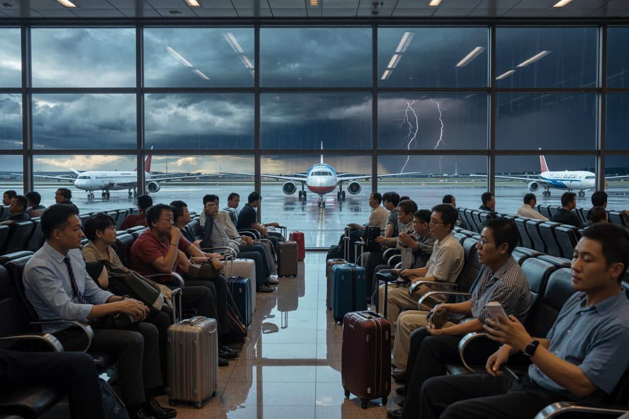 Travelers Stranded at Ottawa Macdonald-Cartier International Airport as 25 Flights Are Delayed and 6 Canceled, Disrupting Air Canada, Porter Airlines, WestJet, United Airlines, and More Across Domestic and International Routes to Toronto, Montreal, Vancouver, Calgary, New York, and Other Key Destinations