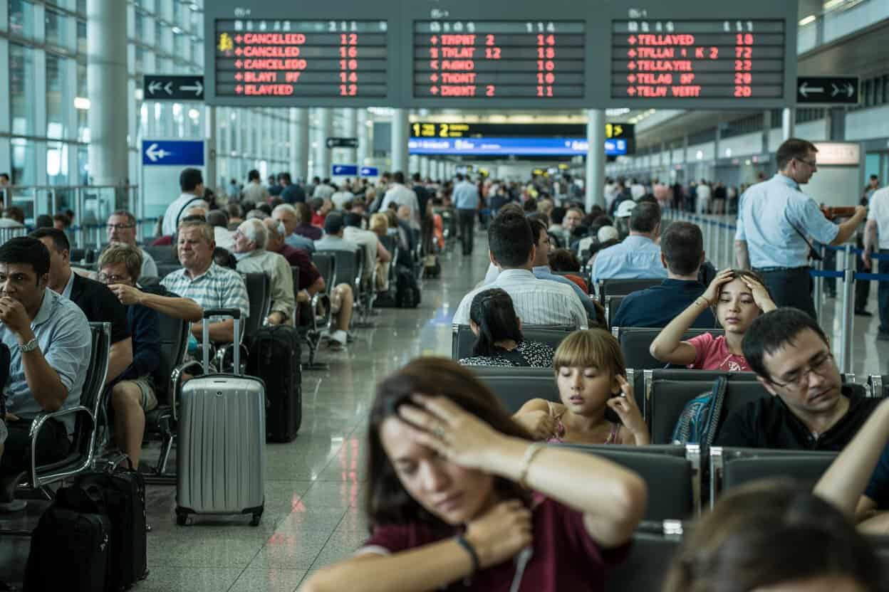 Travelers Stranded at Vancouver International Airport as 74 Flights Are Delayed and 15 Canceled, Disrupting Air Canada, WestJet, United Airlines, American Airlines, and More Across Domestic and International Routes to Toronto, Calgary, Seattle, Los Angeles, London, and Asia-Pacific Destinations