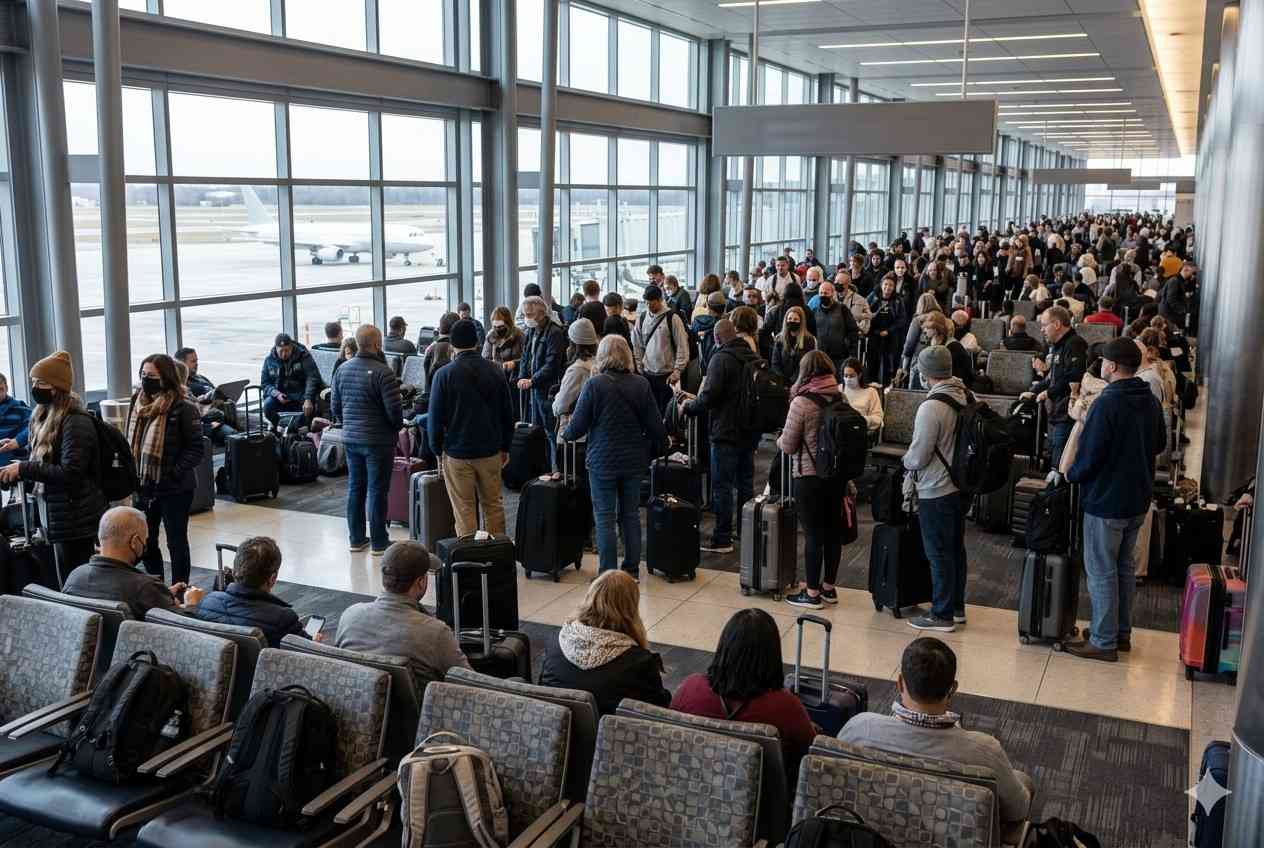 Passengers Stranded at Baltimore Washington International Airport As Southwest, Delta Airlines, United, American Airlines Face 7 Cancellations and 119 Delays, Affecting Major Routes to Cancun, Jamaica, Bermuda, Aruba, Chicago, Seattle, New York