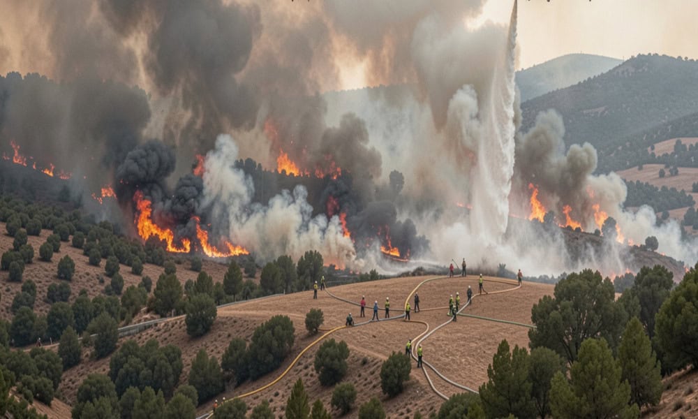 Catalonia Joins Murcia, Galicia and Andalusia in a New Wave of Nationwide Wildfire Crisis in Spain as Thirteen Simultaneous Blazes Rip Across the Country, Overwhelming Emergency Crews, Forcing Large-Scale Aerial Deployments, and Burning Hundreds of Hectares in a Rapidly Escalating Multi-Region Disaster