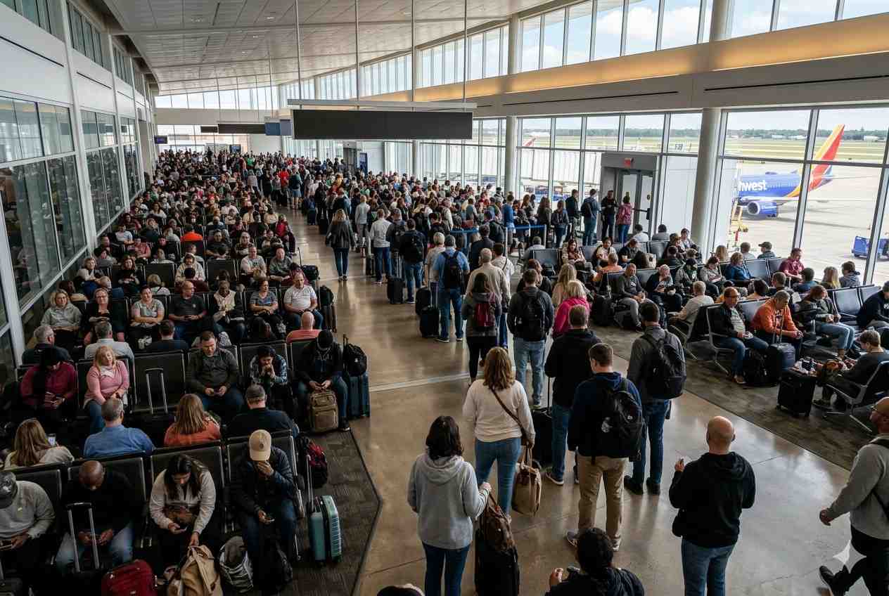 Passengers Grounded at Louis Armstrong New Orleans Airport As Delta Air Lines, Southwest, American Airlines Face 7 Cancellations and 88 Delays, Affecting Travel to Houston, Chicago, Denver, Miami, Salt Lake City, Los Angeles