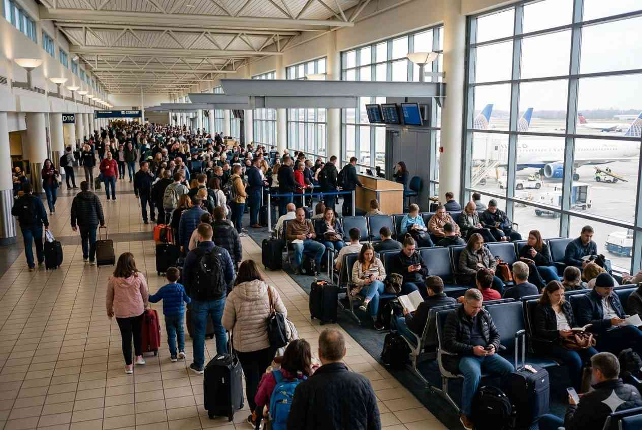Hundreds of Passengers Stranded at Philadelphia International Airport As PSA Airlines, Delta Air Lines, Commute Air, American Airlines Face 51 Cancellations and 264 Delays, Affecting Major Routes to Toronto, Cancun, London, New York, Chicago, Miami, Los Angeles