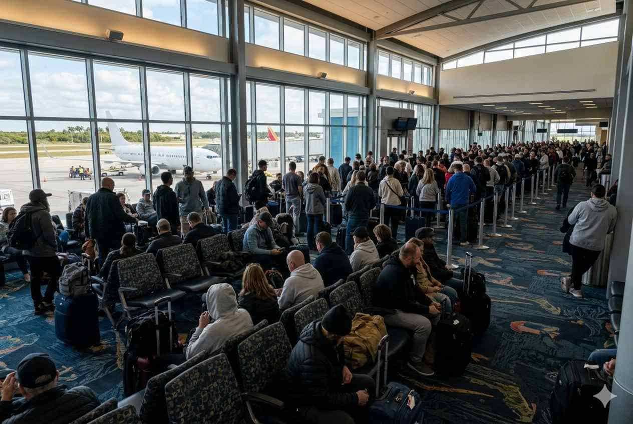 Passengers Impacted at Southwest Florida International Airport As American Airlines, Delta Air Lines, Frontier AirlinesFace 6 Cancellations and 24 Delays, Disrupting Travel To Philadelphia, Atlanta, Dallas, Houston, Chicago, Nashville, Detroit