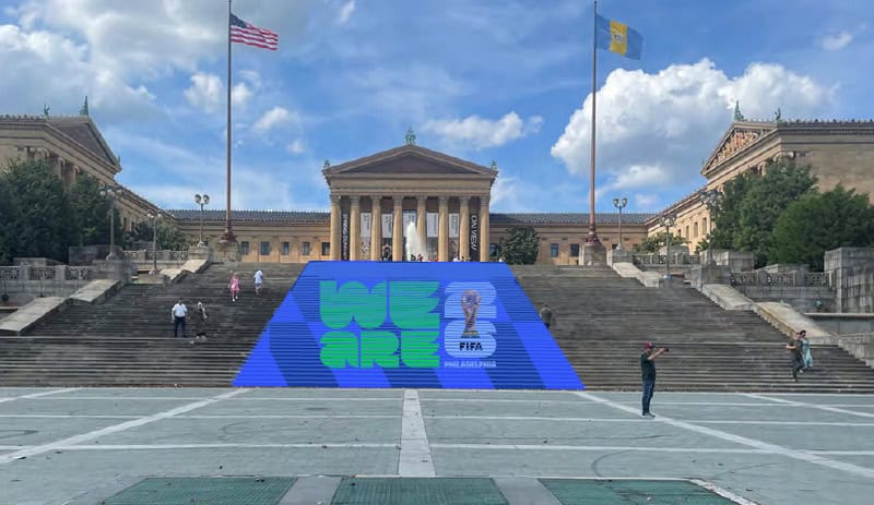 Philadelphia Welcomes FIFA World Cup 26™ with Festive Museum Steps Installation